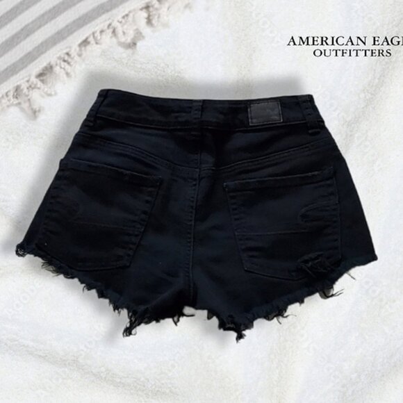 AEO- Hi-Rise Festival Fringe Shorts-Rare- NWT- Size 00 - Picture 9 of 15